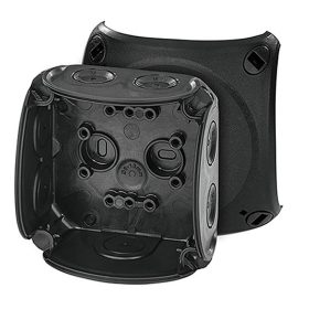 HS62000465 DK 0100GZ kötődoboz 84x84x55mm IP66 FEKETE