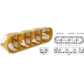 Gipszkarton doboz KPL 6450-4L 4-es 65mm