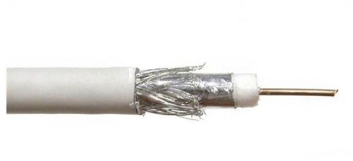 Koax kábel RG6 75ohm 3x árnyékolt fehér