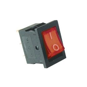 Billenőkapcsoló világítós piros 12V/15A