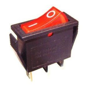 Kapcsoló világítós 230V/10A piros