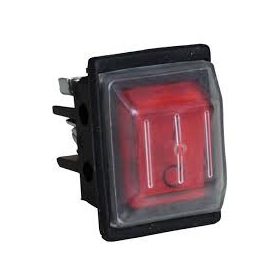 KB 131-002 kapcsoló gumisapkás piros