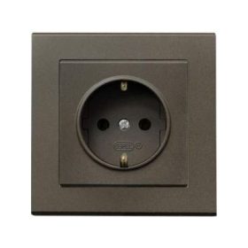 Sonata földelt dugaljzat csokoládé+ keret 1532010