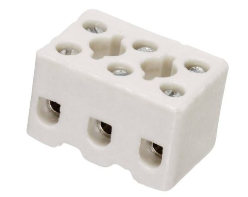 Porcelán sorkapocs 2,5mm 3 tagú