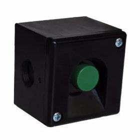 BKV-MT zöld tokozott nyomógomb