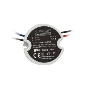 Led tápegység 15W 12V DC 1,25A IP67 782 3168