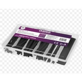 Zsugorcső szett 100db-os fekete 10cm Orno 13141/B