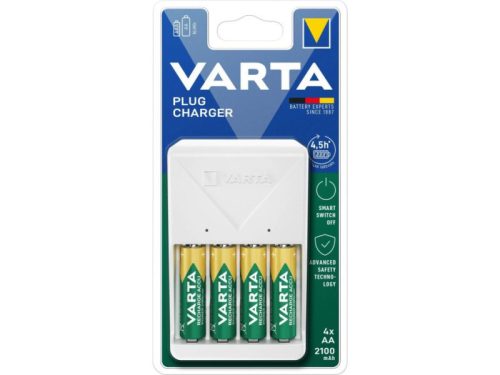 Varta elemtöltő Plug+ Energy +4dbAA 2100mA