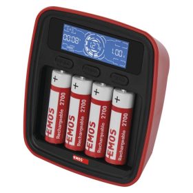 Emos töltő+4db akku 2700mAH AA N9341