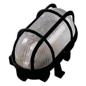 Hajólámpa 60W műa. terelőráccsal fekete 231002