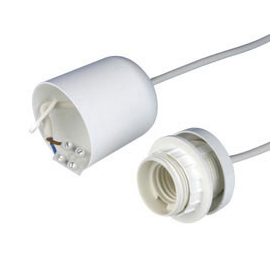 Függeszték fehér E27 műanyag