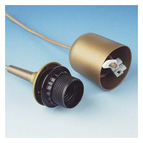 Függeszték arany E27 műanyag