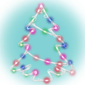 KID 502 B/M Világító ablakdísz fenyő