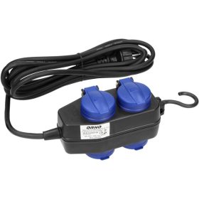 Hosszabbító 5m  IP44 gumi ORNO 13160 4-es