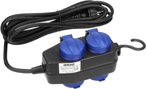Hosszabbító 5m  IP44 gumi ORNO 13160 4-es