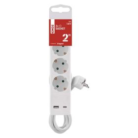P1322CU hosszabító 3aljzat+USBA+USBC 1,5m