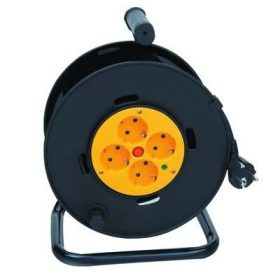 Kábeldob 25m műanyag 4 dugaljzat 3x1,5 336025