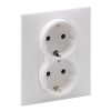 Suno 2x2P+F dupla dugalj fehér 721126 csav. bek.