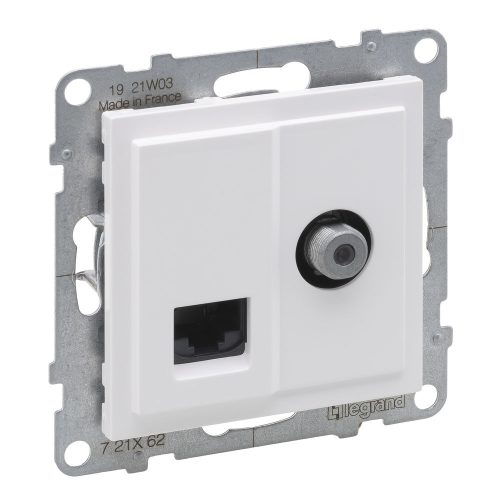 Suno TV F+Rj45 Cat6 UTP alj fehér 721162