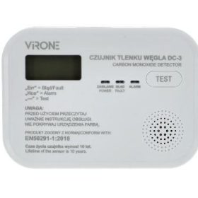 Szénmonoxid érzékelő elemes Virone DC3