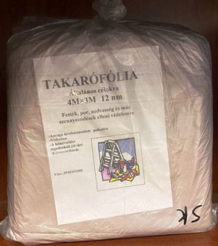 Takarófólia 4mx5m vékony 20112054