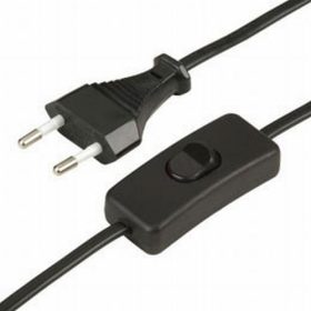 Hálózati kábel kapcsolóval MTL 2x0,75 barna 2m