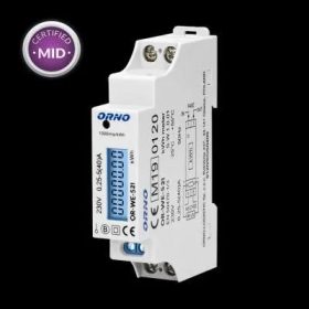 Mérőóra 1F dig. sínre patt. OR-WE-521 Orno