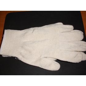 Védőkesztyű duplaszálas cérna /fehér/