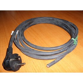 Vezeték földeletlen dugvillával gumi 2x1 3m