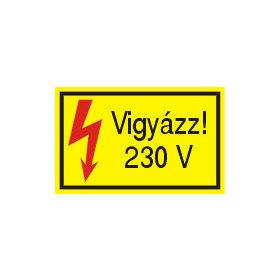 Feliratmatrica 160x100mm "VIGYÁZZ! 230V"