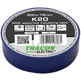 Szigetelőszalag 20x18mm kék pvc