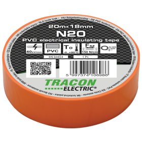 Szigetelőszalag 20x19mm narancssárga