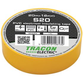 Szigetelőszalag 20x18mm sárga pvc